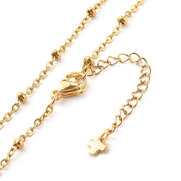 PandaHall 304 Stainless Steel Satellite Chains Necklace, Golden, 18-1/8(46cm), 3mm 304 Stainless Steel
PandaHall 304 Stainless Steel Satellite Chains Necklace, Golden, 18-1/8(46cm), 3mm 304 Stainless Steel
