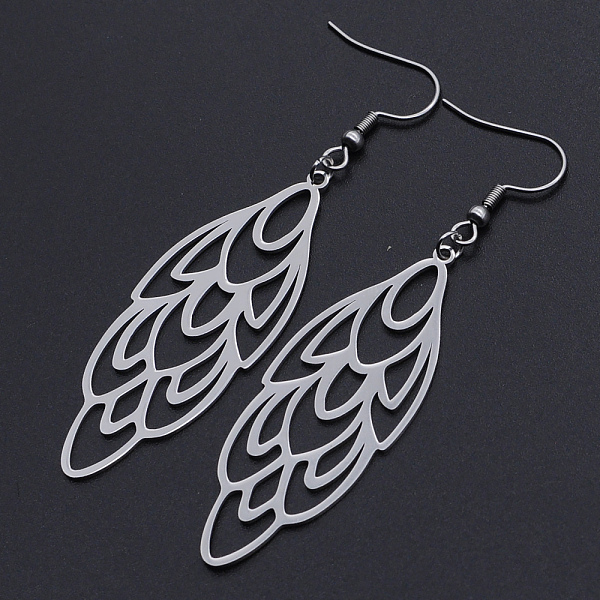 PandaHall 201 Stainless Steel Dangle Earrings, Peacock Feather, Stainless Steel Color, 76mm, Pin: 0.6mm 201 Stainless Steel
PandaHall 201 Stainless Steel Dangle Earrings, Peacock Feather, Stainless Steel Color, 76mm, Pin: 0.6mm 201 Stainless Steel