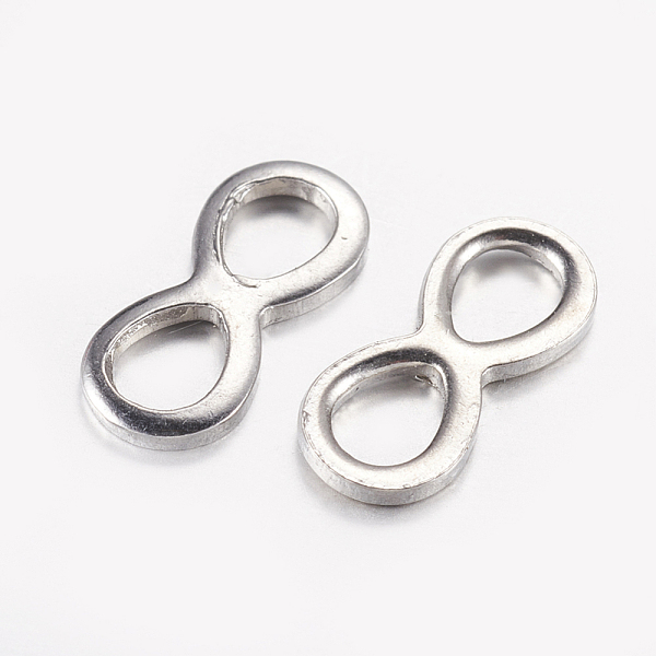 PandaHall 304 Stainless Steel Links connectors, Infinity, Stainless Steel Color, 10x4x1mm, Hole: 2.5x3mm 304 Stainless Steel Infinity
PandaHall 304 Stainless Steel Links connectors, Infinity, Stainless Steel Color, 10x4x1mm, Hole: 2.5x3mm 304 Stainless Steel Infinity