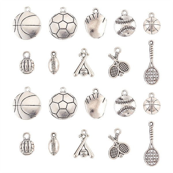 PandaHall 100Pcs 10 Styles Tibetan Style Zinc Alloy Pendants, Sports Charms, Lead Free & Cadmium Free, Antique Silver, 18.2x14.2x3mm, Hole...
PandaHall 100Pcs 10 Styles Tibetan Style Zinc Alloy Pendants, Sports Charms, Lead Free & Cadmium Free, Antique Silver, 18.2x14.2x3mm, Hole...