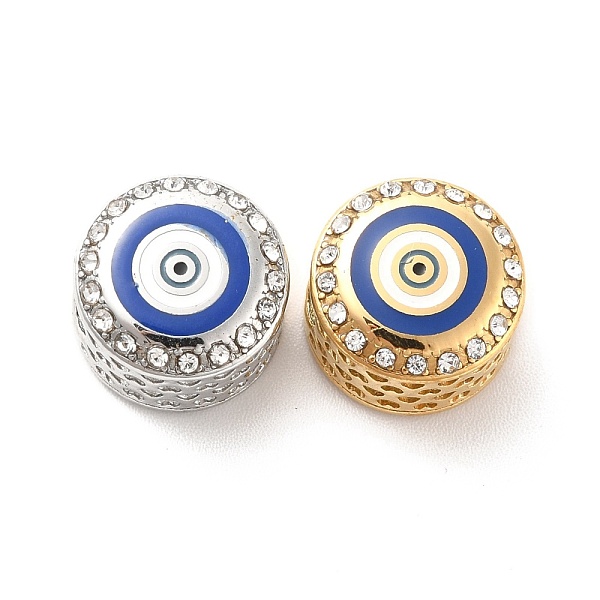 PandaHall 304 Stainless Steel European Beads, with Enamel & Rhinestone, Large Hole Beads, Flat Round with Evil Eye, Golden & Stainless Steel..., Blue
PandaHall 304 Stainless Steel European Beads, with Enamel & Rhinestone, Large Hole Beads, Flat Round with Evil Eye, Golden & Stainless Steel..., Blue