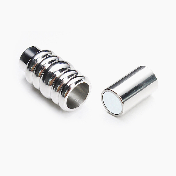 PandaHall 304 Stainless Steel Magnetic Clasps with Glue-in Ends, Column, Stainless Steel Color, 18x8mm, Hole: 4mm 304 Stainless Steel Column
PandaHall 304 Stainless Steel Magnetic Clasps with Glue-in Ends, Column, Stainless Steel Color, 18x8mm, Hole: 4mm 304 Stainless Steel Column