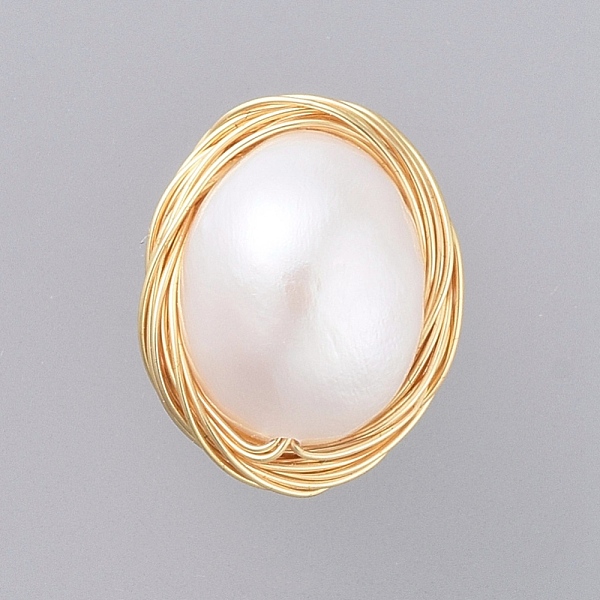 PandaHall Natural Baroque Pearl Keshi Pearl, Cultured Freshwater Pearl Cabochons, with Real 18K Gold Plated Copper Wire, Oval, Seashell...
PandaHall Natural Baroque Pearl Keshi Pearl, Cultured Freshwater Pearl Cabochons, with Real 18K Gold Plated Copper Wire, Oval, Seashell...
