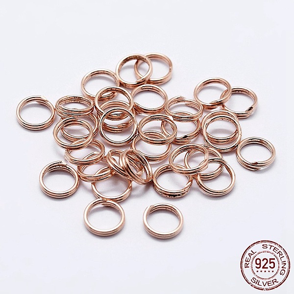 PandaHall 925 Sterling Silver Split Jump Rings, Double Loop Jump Rings, Round Rings, Rose Gold, 7x1mm, Inner Diameter: 5.5mm Sterling Silver...
PandaHall 925 Sterling Silver Split Jump Rings, Double Loop Jump Rings, Round Rings, Rose Gold, 7x1mm, Inner Diameter: 5.5mm Sterling Silver...
