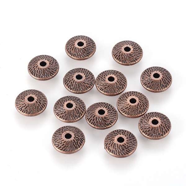 PandaHall Tibetan Style Alloy Spacer Beads, Lead Free and Cadmium Free and Nickel Free, Flat Round, Red Copper Color, 12mm in diameter...
PandaHall Tibetan Style Alloy Spacer Beads, Lead Free and Cadmium Free and Nickel Free, Flat Round, Red Copper Color, 12mm in diameter...