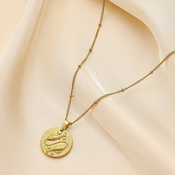 PandaHall Constellation Coin Stainless Steel Pendant Necklace for Women, Golden, Pisces, 17.72 inch(45cm) Stainless Steel Pisces
PandaHall Constellation Coin Stainless Steel Pendant Necklace for Women, Golden, Pisces, 17.72 inch(45cm) Stainless Steel Pisces