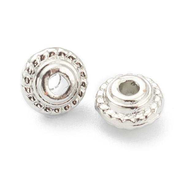 PandaHall Alloy Spacer Beads, Cadmium Free & Lead Free, Disc, Real Platinum Plated, 5x3mm, Hole: 1.2mm Alloy Disc
PandaHall Alloy Spacer Beads, Cadmium Free & Lead Free, Disc, Real Platinum Plated, 5x3mm, Hole: 1.2mm Alloy Disc
