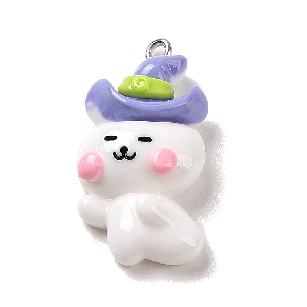 PandaHall Opaque Resin Pendants, Halloween Charms with Platinum Tone Alloy Loops, White, Ghost with Witch Hat, 33x12x8mm, Hole: 1.5mm...
PandaHall Opaque Resin Pendants, Halloween Charms with Platinum Tone Alloy Loops, White, Ghost with Witch Hat, 33x12x8mm, Hole: 1.5mm...