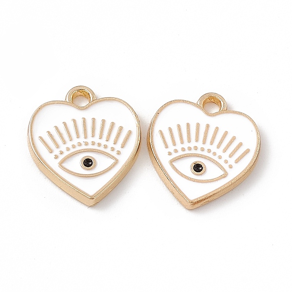 PandaHall Alloy Enamel Pendants, Golden, Heart with Eye Charm, White, 14.5x13x1.5mm, Hole: 1.6mm Alloy+Enamel Heart White
PandaHall Alloy Enamel Pendants, Golden, Heart with Eye Charm, White, 14.5x13x1.5mm, Hole: 1.6mm Alloy+Enamel Heart White