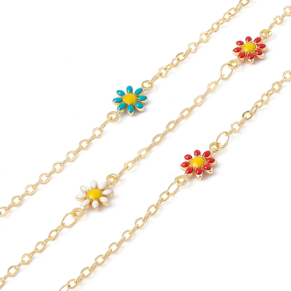 PandaHall Handmade Eco-friendly Brass Enamel Flower Link Chain, Real 18K Gold Plated, Lead Free & Cadmium Free, Soldered, with Spool...
PandaHall Handmade Eco-friendly Brass Enamel Flower Link Chain, Real 18K Gold Plated, Lead Free & Cadmium Free, Soldered, with Spool...
