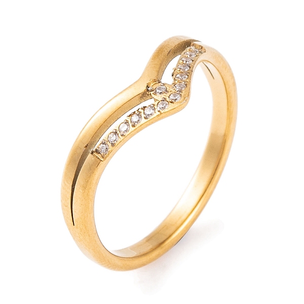 PandaHall 304 Stainless Steel Finger Ring for Women, with Cubic Zirconia, Golden, 6.5mm, US Size 6~9(16.5~19mm) Stainless Steel+Cubic..., Clear
PandaHall 304 Stainless Steel Finger Ring for Women, with Cubic Zirconia, Golden, 6.5mm, US Size 6~9(16.5~19mm) Stainless Steel+Cubic..., Clear