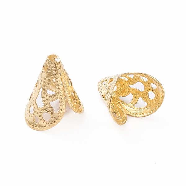 PandaHall Brass Filigree Bead Cones, Long-Lasting Plated, Real 18K Gold Plated, 12x10.5x8mm, Hole: 1.4mm Brass
PandaHall Brass Filigree Bead Cones, Long-Lasting Plated, Real 18K Gold Plated, 12x10.5x8mm, Hole: 1.4mm Brass