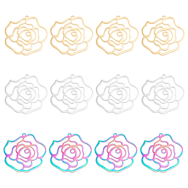 PandaHall DICOSMETIC 12Pcs 3 Colors Rose Flower Charms Stainless Steel 3 Colors Hollow Flower Charms Open Back Bezel Pendant for Valentine's...
PandaHall DICOSMETIC 12Pcs 3 Colors Rose Flower Charms Stainless Steel 3 Colors Hollow Flower Charms Open Back Bezel Pendant for Valentine's...