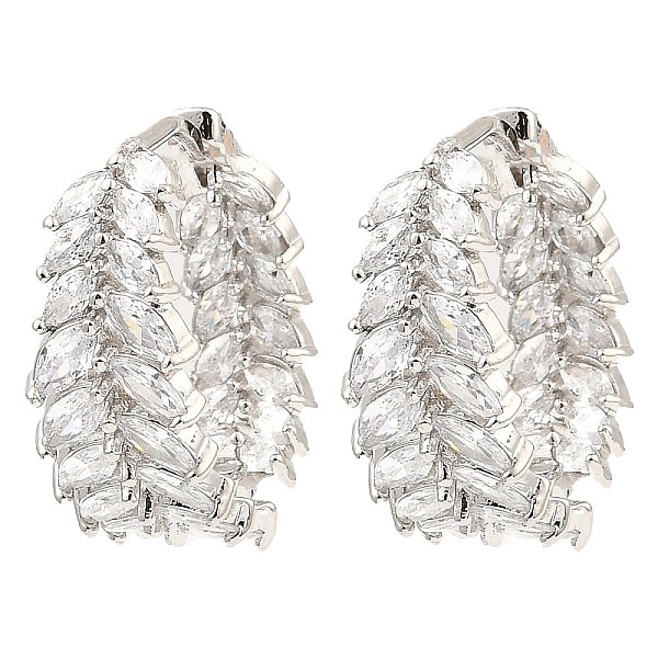PandaHall Brass Micro Pave Cubic Zirconia Hoop Earring, Leaf, Platinum, 22.5x9.5mm Cubic Zirconia Leaf
PandaHall Brass Micro Pave Cubic Zirconia Hoop Earring, Leaf, Platinum, 22.5x9.5mm Cubic Zirconia Leaf