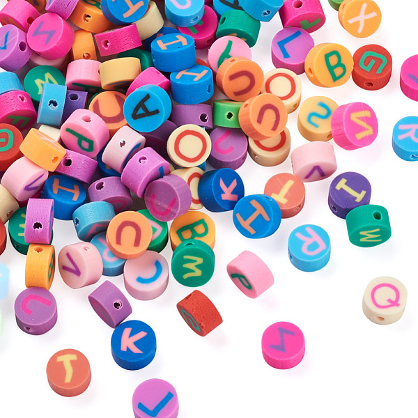 PandaHall 300Pcs Handmade Polymer Clay Colours Beads, Flat Round with Letter, Colorful, 10x4.5mm, Hole: 1.8mm Polymer Clay Flat Round
PandaHall 300Pcs Handmade Polymer Clay Colours Beads, Flat Round with Letter, Colorful, 10x4.5mm, Hole: 1.8mm Polymer Clay Flat Round