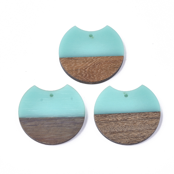 PandaHall Resin & Walnut Wood Pendants, Gap Flat Round, Dark Turquoise, 33x37x3mm, Hole: 1.8mm Resin+Wood Flat Round Cyan
PandaHall Resin & Walnut Wood Pendants, Gap Flat Round, Dark Turquoise, 33x37x3mm, Hole: 1.8mm Resin+Wood Flat Round Cyan
