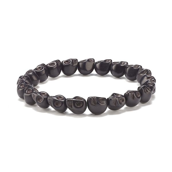 PandaHall Synthetic Turquoise(Dyed) Skull Stretch Bracelet, Gemstone Halloween Jewelry for Women, Black, Beads: 10x8x9.5mm, Inner Diameter...
PandaHall Synthetic Turquoise(Dyed) Skull Stretch Bracelet, Gemstone Halloween Jewelry for Women, Black, Beads: 10x8x9.5mm, Inner Diameter...