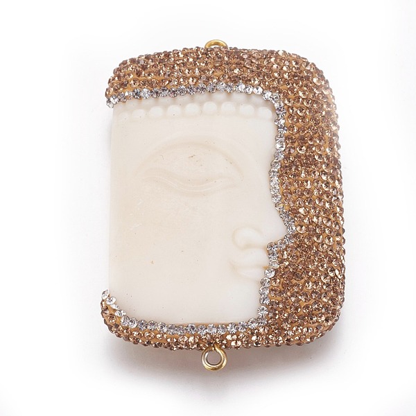 PandaHall Resin Links connectors, with Polymer Clay Rhinestone and Brass Findings, Rectangle, Golden, Goldenrod, 58x38x10mm, Hole: 2mm..., Gold
PandaHall Resin Links connectors, with Polymer Clay Rhinestone and Brass Findings, Rectangle, Golden, Goldenrod, 58x38x10mm, Hole: 2mm..., Gold