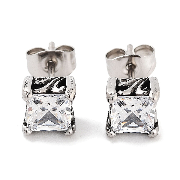 PandaHall Square 316 Surgical Stainless Steel Pave Clear Cubic Zirconia Stud Earrings for Women Men, Antique Silver, 7x7mm 316 Surgical...
PandaHall Square 316 Surgical Stainless Steel Pave Clear Cubic Zirconia Stud Earrings for Women Men, Antique Silver, 7x7mm 316 Surgical...
