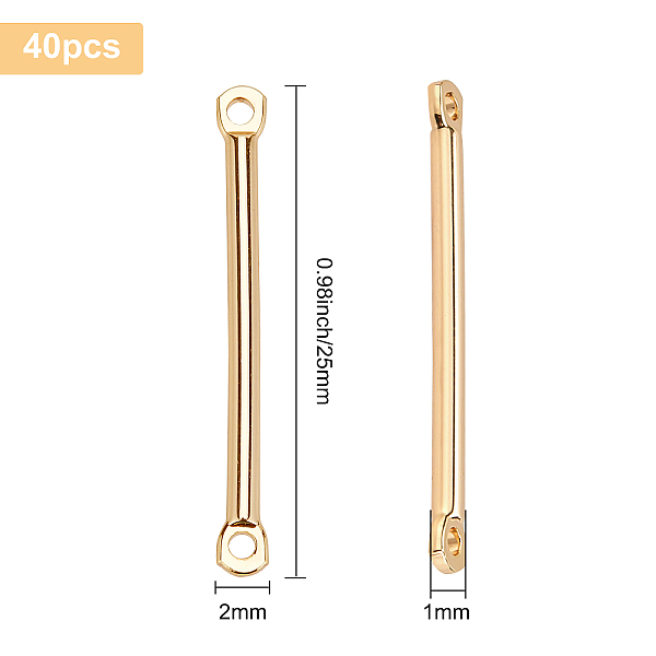 PandaHall CREATCABIN 1 Box 40Pcs Bar Connectors Charms Earrings Links 18K Real Gold Plated Brass 2-Hole Stick Strip Long Vertical Rectangle...
PandaHall CREATCABIN 1 Box 40Pcs Bar Connectors Charms Earrings Links 18K Real Gold Plated Brass 2-Hole Stick Strip Long Vertical Rectangle...