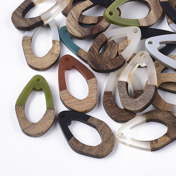 PandaHall Resin & Walnut Wood Pendants, Teardrop, Mixed Color, 28x17.5x3mm, Hole: 1.8mm Resin+Wood Teardrop Multicolor
PandaHall Resin & Walnut Wood Pendants, Teardrop, Mixed Color, 28x17.5x3mm, Hole: 1.8mm Resin+Wood Teardrop Multicolor