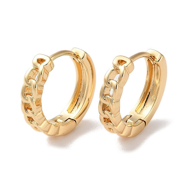 PandaHall Curb Chain Shape Brass Hoop Earrings for Women, Real 18K Gold Plated, 14.5x3.5mm Brass Ring
PandaHall Curb Chain Shape Brass Hoop Earrings for Women, Real 18K Gold Plated, 14.5x3.5mm Brass Ring