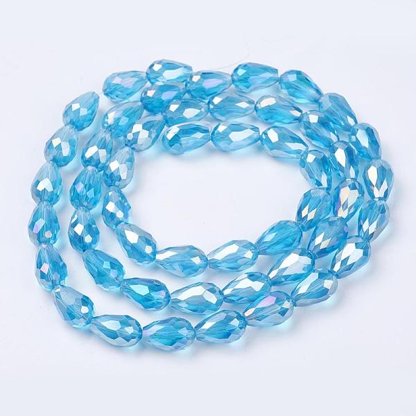 PandaHall Electroplate Glass Beads Strands, AB Color Plated, Faceted Teardrop, Sky Blue, 15x10mm, Hole: 1mm, 50pcs/strand, 27.1 inch Glass...
PandaHall Electroplate Glass Beads Strands, AB Color Plated, Faceted Teardrop, Sky Blue, 15x10mm, Hole: 1mm, 50pcs/strand, 27.1 inch Glass...