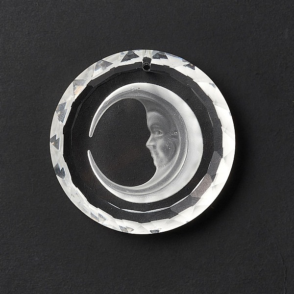PandaHall Transparent Glass Pendants, for Chandelier Crystal Hanging Pendants, Faceted, Flat Round with Moon, Clear, 45x10.5mm, Hole: 1.6mm...
PandaHall Transparent Glass Pendants, for Chandelier Crystal Hanging Pendants, Faceted, Flat Round with Moon, Clear, 45x10.5mm, Hole: 1.6mm...