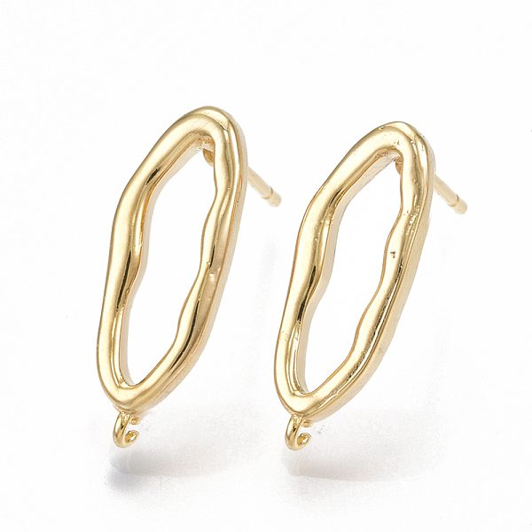 PandaHall Brass Stud Earring Findings, with Loop, Oval, Nickel Free, Real 18K Gold Plated, 19x6.5mm, Hole: 0.5mm, Pin: 0.7mm Brass Oval
PandaHall Brass Stud Earring Findings, with Loop, Oval, Nickel Free, Real 18K Gold Plated, 19x6.5mm, Hole: 0.5mm, Pin: 0.7mm Brass Oval