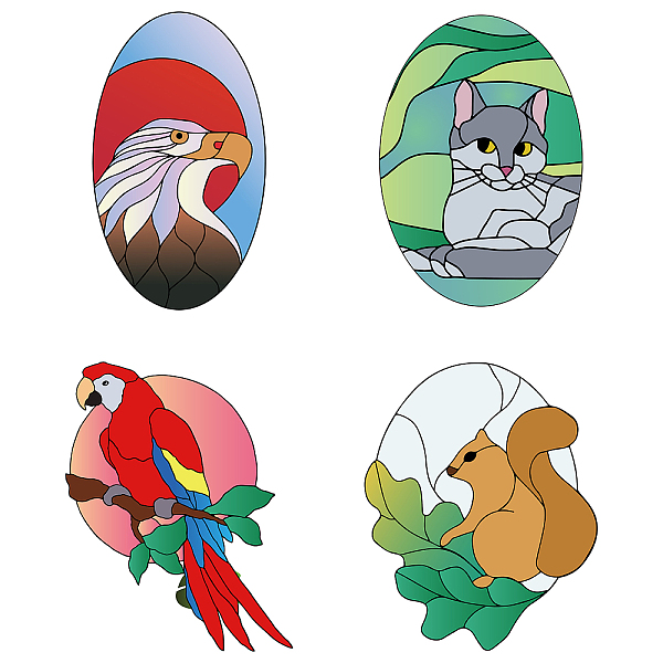 PandaHall PVC Window Sticker, for Home Decoration, Square, Animal Pattern, 16x16x0.03cm, 2pcs/style, 4 styles, 8pcs/set Plastic Other Animal
PandaHall PVC Window Sticker, for Home Decoration, Square, Animal Pattern, 16x16x0.03cm, 2pcs/style, 4 styles, 8pcs/set Plastic Other Animal