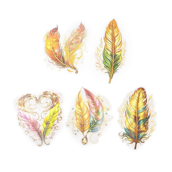 PandaHall 5Pcs 5 Styles Feather Waterproof PET Stickers Sets, Adhesive Decals for DIY Scrapbooking, Photo Album Decoration, Orange...
PandaHall 5Pcs 5 Styles Feather Waterproof PET Stickers Sets, Adhesive Decals for DIY Scrapbooking, Photo Album Decoration, Orange...