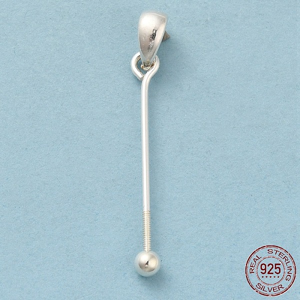 PandaHall 925 Sterling Silver Pendant Bails, Beadable Pins, with S925 Stamp, Silver, 27x0.7mm, Hole: 4.5x3mm, Ball: 3mm Sterling Silver
PandaHall 925 Sterling Silver Pendant Bails, Beadable Pins, with S925 Stamp, Silver, 27x0.7mm, Hole: 4.5x3mm, Ball: 3mm Sterling Silver