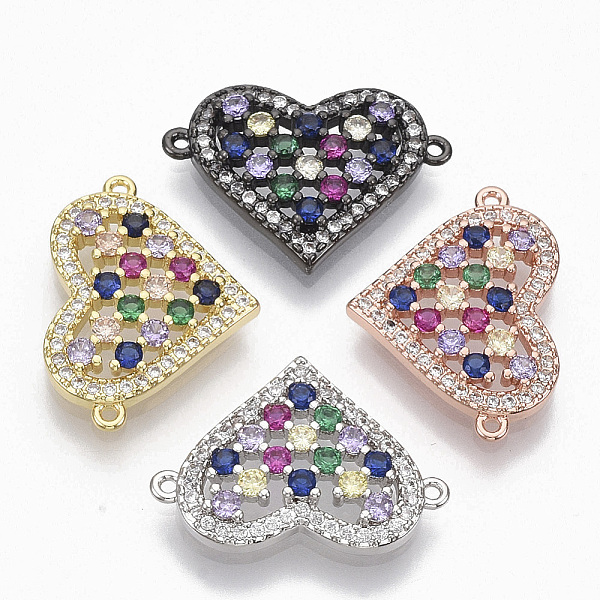 PandaHall Brass Micro Pave Cubic ZirconiaLinks connectors, Heart, Colorful, Mixed Color, 15.5x21.5x3.5mm, Hole: 1mm Brass+Cubic Zirconia...
PandaHall Brass Micro Pave Cubic ZirconiaLinks connectors, Heart, Colorful, Mixed Color, 15.5x21.5x3.5mm, Hole: 1mm Brass+Cubic Zirconia...