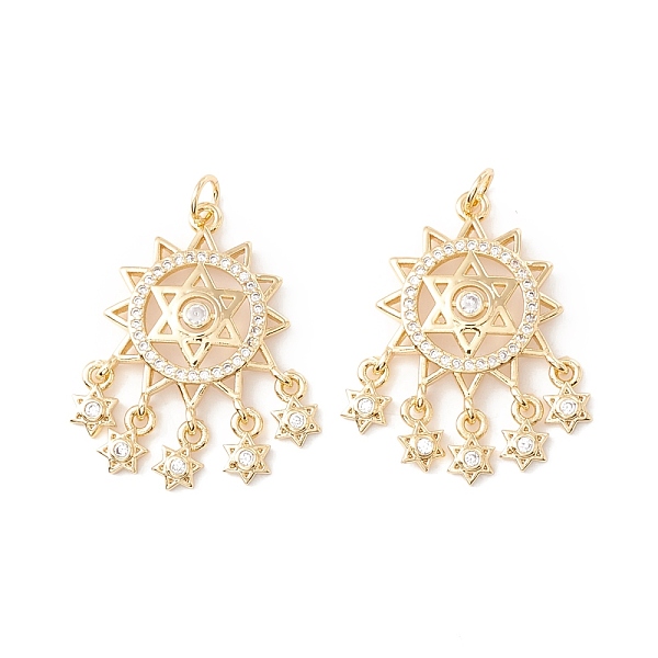PandaHall Rack Plating Brass Micro Pave Clear Cubic Zirconia Pendants, with Jump Rings, Long-Lasting Plated, Cadmium Free & Lead Free, Star...
PandaHall Rack Plating Brass Micro Pave Clear Cubic Zirconia Pendants, with Jump Rings, Long-Lasting Plated, Cadmium Free & Lead Free, Star...