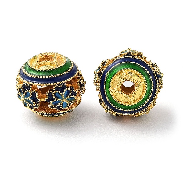 PandaHall Alloy Enamel Beads, Round with Flower, Golden, Green, 12x11mm, Hole: 2mm Alloy+Enamel Round Green
PandaHall Alloy Enamel Beads, Round with Flower, Golden, Green, 12x11mm, Hole: 2mm Alloy+Enamel Round Green