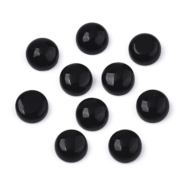 PandaHall Natural Black Onyx Cabochons, Half Round/Dome, 8x3~4mm Black Onyx Half Round
PandaHall Natural Black Onyx Cabochons, Half Round/Dome, 8x3~4mm Black Onyx Half Round
