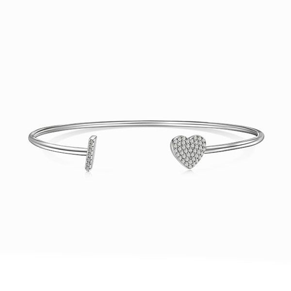 PandaHall Heart & Letter Rhodium Plated 925 Sterling Silver Micro Pave Cubic Zirconia Cuff Bangles for Women, Letter I, 0.2~0.8cm, Inner...
PandaHall Heart & Letter Rhodium Plated 925 Sterling Silver Micro Pave Cubic Zirconia Cuff Bangles for Women, Letter I, 0.2~0.8cm, Inner...
