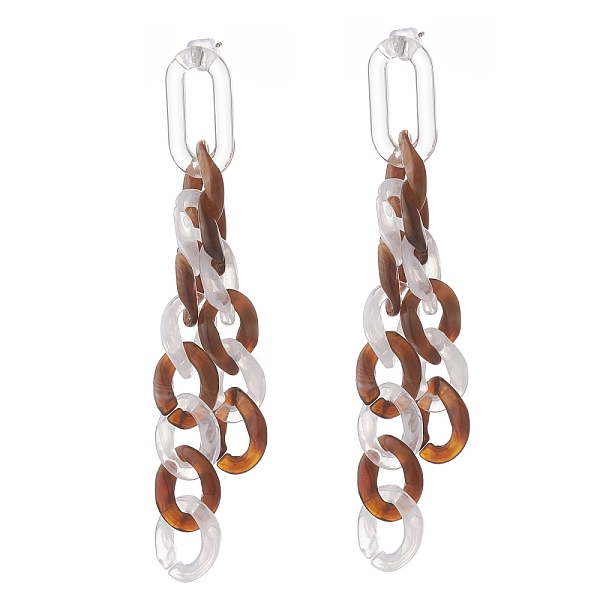 PandaHall Acrylic Curb Chain Tassel Dangle Stud Earrings for Women, Sienna, 78x11x3mm, Pin: 0.7mm Acrylic Twist Brown
PandaHall Acrylic Curb Chain Tassel Dangle Stud Earrings for Women, Sienna, 78x11x3mm, Pin: 0.7mm Acrylic Twist Brown