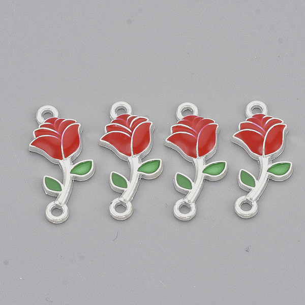PandaHall Alloy Links connectors, with Enamel, Rose, Silver, Red, 21x10x2mm, Hole: 1.5mm Alloy+Enamel Flower Red
PandaHall Alloy Links connectors, with Enamel, Rose, Silver, Red, 21x10x2mm, Hole: 1.5mm Alloy+Enamel Flower Red