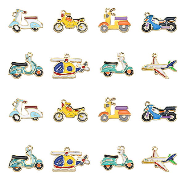 PandaHall 24Pcs 8 Styles Vehicle Theme Alloy Enamel Pendants, Electrocar & Motorbike & Helicopter, Yellow, 16~20x22.5~27x1.5mm, Hole: 1.8mm...
PandaHall 24Pcs 8 Styles Vehicle Theme Alloy Enamel Pendants, Electrocar & Motorbike & Helicopter, Yellow, 16~20x22.5~27x1.5mm, Hole: 1.8mm...