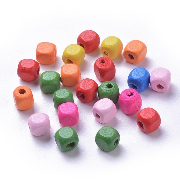 PandaHall Dyed Natural Wood Beads, Cube, Mixed Color, 8x8x8mm, Hole: 3mm, about 2380pcs/500g Maple Wood Cube Multicolor
PandaHall Dyed Natural Wood Beads, Cube, Mixed Color, 8x8x8mm, Hole: 3mm, about 2380pcs/500g Maple Wood Cube Multicolor