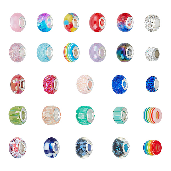 PandaHall Acrylic & Resin & Polymer Clay Rhinestone European Beads, Large Hole Beads, with Silver Color Core, Rondelle, Mixed Color, Beads..., Multicolor
PandaHall Acrylic & Resin & Polymer Clay Rhinestone European Beads, Large Hole Beads, with Silver Color Core, Rondelle, Mixed Color, Beads..., Multicolor