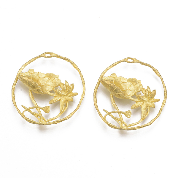 PandaHall Brass Pendants, Nickel Free, Ring with Lotus, Raw(Unplated), 33x30x6mm, Hole: 3x1mm Brass Ring
PandaHall Brass Pendants, Nickel Free, Ring with Lotus, Raw(Unplated), 33x30x6mm, Hole: 3x1mm Brass Ring