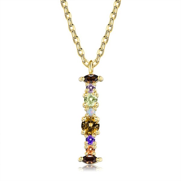 PandaHall Brass Micro Pave Cubic Zirconia Pendant Necklaces, Initial Necklaces, with Cable Chains, Letter I, Colorful, Golden, 15-3/4 inch...
PandaHall Brass Micro Pave Cubic Zirconia Pendant Necklaces, Initial Necklaces, with Cable Chains, Letter I, Colorful, Golden, 15-3/4 inch...