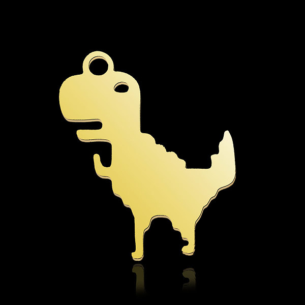PandaHall 201 Stainless Steel Pendants, Dinosaur, Real 18K Gold Plated, 19x15.5x1mm, Hole: 1.6mm 201 Stainless Steel Dinosaur
PandaHall 201 Stainless Steel Pendants, Dinosaur, Real 18K Gold Plated, 19x15.5x1mm, Hole: 1.6mm 201 Stainless Steel Dinosaur