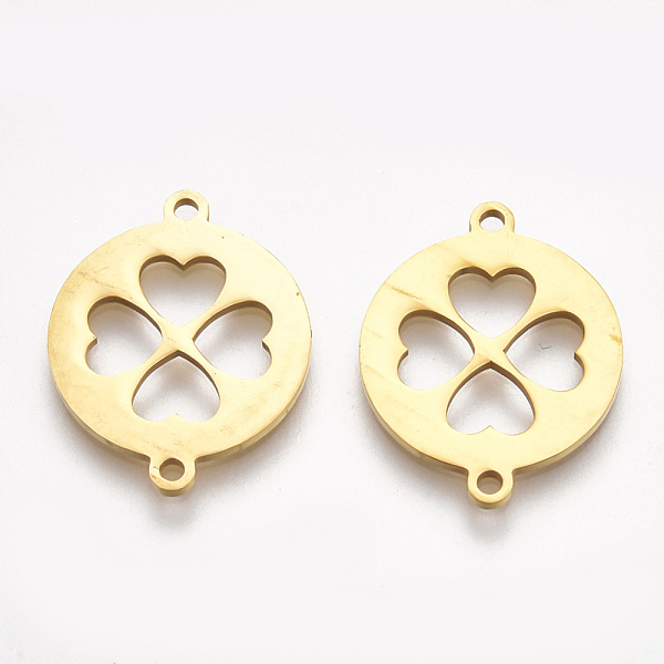 PandaHall 201 Stainless Steel Links connectors, Laser Cut Links, Flat Round with Clover, Golden, 19.5x15.5x1mm, Hole: 1.5mm 201 Stainless...
PandaHall 201 Stainless Steel Links connectors, Laser Cut Links, Flat Round with Clover, Golden, 19.5x15.5x1mm, Hole: 1.5mm 201 Stainless...