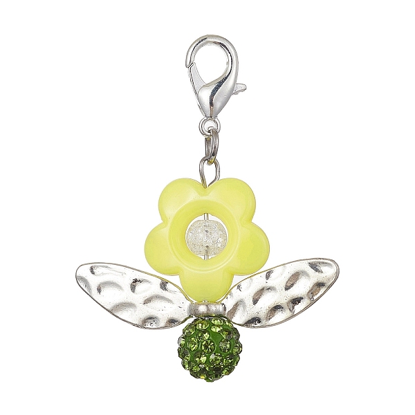 PandaHall Acrylic Flower Pendant Decoration, with Polymer Clay Rhinestone Beads and Zinc Alloy Lobster Claw Clasps, 52mm Acrylic Flower..., Yellow
PandaHall Acrylic Flower Pendant Decoration, with Polymer Clay Rhinestone Beads and Zinc Alloy Lobster Claw Clasps, 52mm Acrylic Flower..., Yellow
