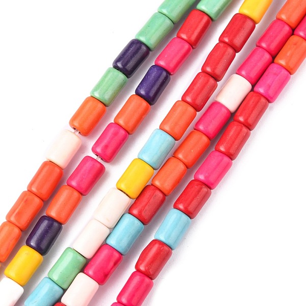 PandaHall Synthetic Turquoise Beads Strands, Dyed, Column, Mixed Color, 6x4mm, Hole: 1mm, about 64pcs/strand, 15.5 inch Synthetic Turquoise..., Multicolor
PandaHall Synthetic Turquoise Beads Strands, Dyed, Column, Mixed Color, 6x4mm, Hole: 1mm, about 64pcs/strand, 15.5 inch Synthetic Turquoise..., Multicolor