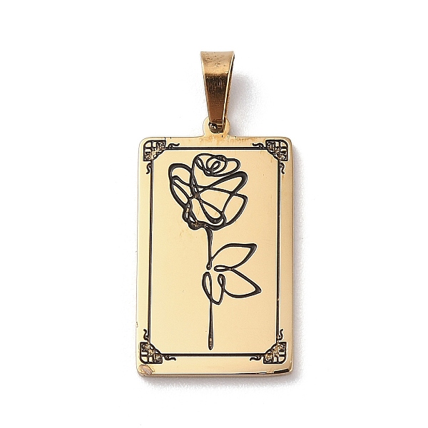 PandaHall 304 Stainless Steel Pendants, with Enamel, Rectangle with Flower Charm, Golden, Black, 24x14x1.5mm, Hole: 5.5x3mm Stainless...
PandaHall 304 Stainless Steel Pendants, with Enamel, Rectangle with Flower Charm, Golden, Black, 24x14x1.5mm, Hole: 5.5x3mm Stainless...