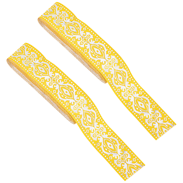 PandaHall FINGERINSPIRE 2 Roll 15.3 Yards Ethnic Style Jacquard Ribbon Flat with Bronzing Floral Pattern Ribbon Yellow Embroidery Jacquard...
PandaHall FINGERINSPIRE 2 Roll 15.3 Yards Ethnic Style Jacquard Ribbon Flat with Bronzing Floral Pattern Ribbon Yellow Embroidery Jacquard...